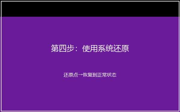 系统还原或重新安装